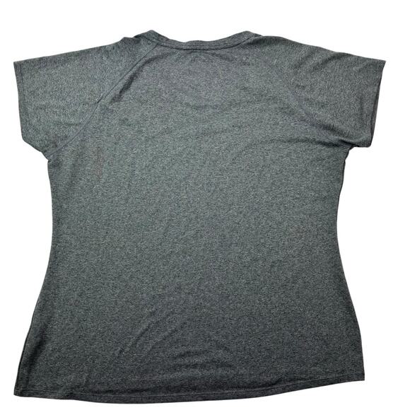 The North Face Women's XL XLARGE Flash Dry Short Sleeve V-Neck Gray W/Front Logo - Picture 10 of 16